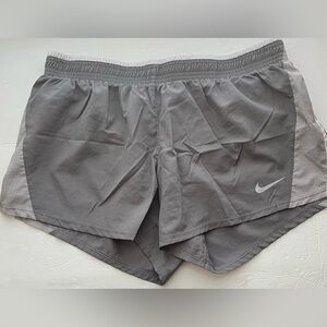 Nike Dri-Fit Charcoal Gray Running Shorts Athletic Gym Workout Lined 3” Sz L